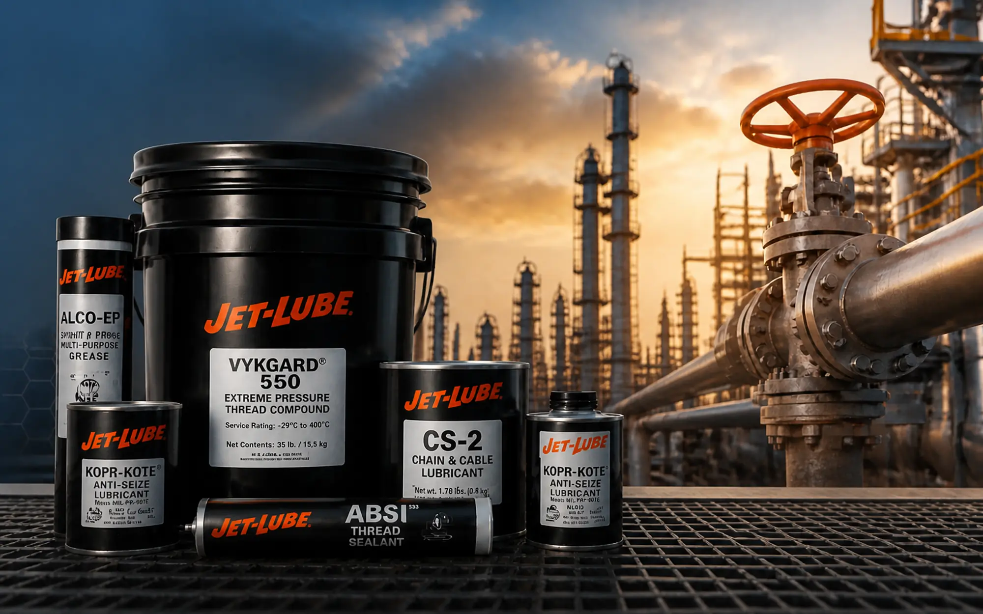 Поставка смазочных материалов Jet-Lube для нефтегазового оборудования